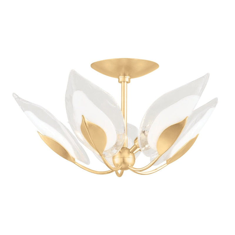 Blossom Semi Flush - Gold Leaf by Hudson Valley
