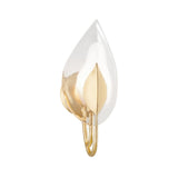 Blossom Wall Sconce - 1-Light - Gold Leaf by Hudson Valley