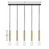 Bobbie Large Five Light Linear Chandelier