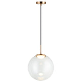 Boble Pendant Light Medium Aged Gold Brass By Matteo-Front View