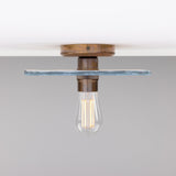 Bog Oak Ceiling Light - Antique Brass