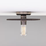 Bog Oak Ceiling Light - Antique Silver