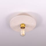 Bog Oak Ceiling Light - Polished Brass