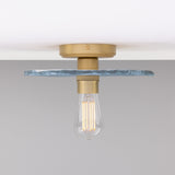 Bog Oak Ceiling Light - Satin Brass
