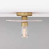 Bog Oak Ceiling Light - Satin Brass