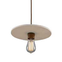 Bog Oak Pendant - Antique Brass
