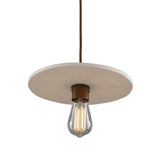 Bog Oak Pendant - Antique Brass