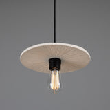 Bog Oak Pendant - Matte Black