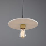 Bog Oak Pendant - Polished Brass