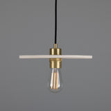 Bog Oak Pendant - Satin Brass