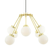 Boho 8 Arm Chandelier - Antique Brass