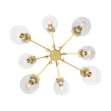 Boho 8 Arm Chandelier Polished Brass