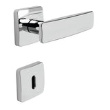 Bold Door Lever in Polished Chrome angled view by Colombo Design
