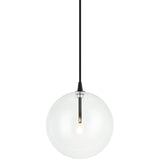 Bolha Pendant Light Medium Black By Matteo - Front View