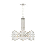 Bolton Rock Crystal Chandelier 24.75" Polished Nickel