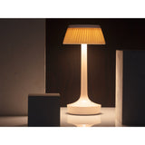 Bon Jour Unplugged Table Lamp Almost White Fabric By Flos - Lifestyle View