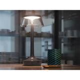 Bon Jour Unplugged Table Lamp Stormy Grey Transparent By Flos - Lifestyle View
