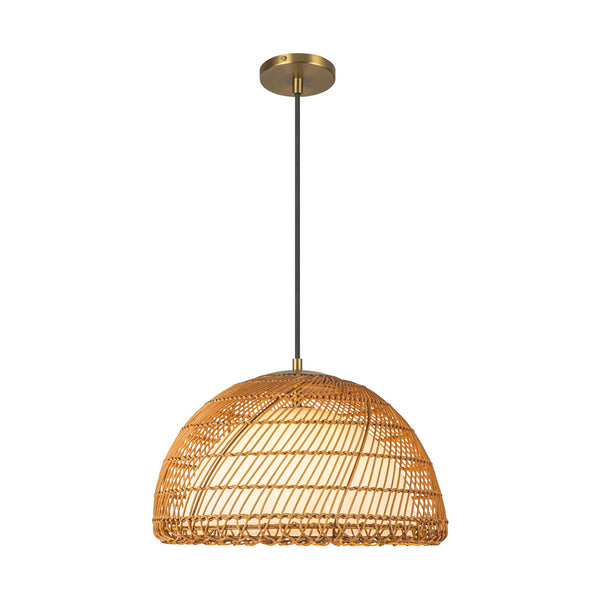 Bondi Pendant Light Brushed Gold Opal Matte Glass Small By Alora
