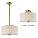 Bongo Pendant / Semi-Flush Mount Natural Aged Brass by Maxim Lighting