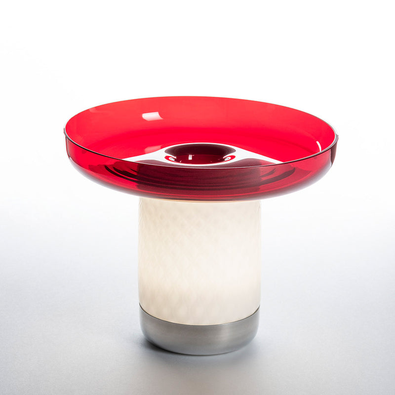 Bonta Table Lamp Plate Red .By Artemide