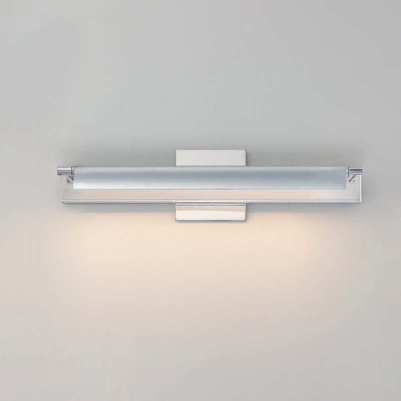 Bookkeeper LED Wall Light Medium Natural Polished Chrome With Light By ET2  Front View