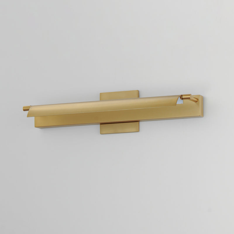 Bookkeeper LED Wall Light Small Natural Aged Brass By ET2 Side View