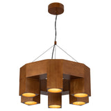 Bosco Chandelier — 25 Inch, Natural Oak