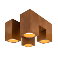 Bosco Cluster Flush Mount — Natural Oak