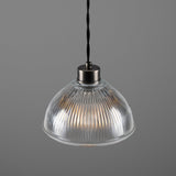 Boston Industrial Holophane Pendant - Antique Silver