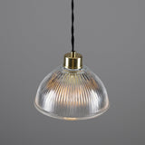 Boston Industrial Holophane Pendant - Polished Brass