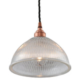 Boston Industrial Holophane Pendant - Polished Copper
