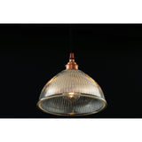 Boston Industrial Holophane Pendant - Polished Copper