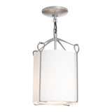 Bow Lantern Semi-Flush Mount, shown in Vintage Platinum, Opal Glass, by Hubbardton Forge