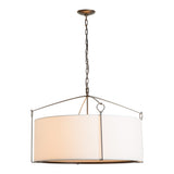 Bow Pendant Large, shown in Dark Smoke, Natural Anna Shade, by Hubbardton Forge