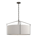Bow Pendant Large in Black, Flax Shade by Hubbardton Forge