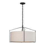 Bow Pendant Small in Black, Flax Shade by Hubbardton Forge