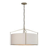 Bow Pendant Small in Soft Gold, Flax Shade by Hubbardton Forge