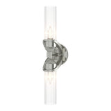 Bow Wall Sconce 2 Light in Sterling by Hubbardton Forge