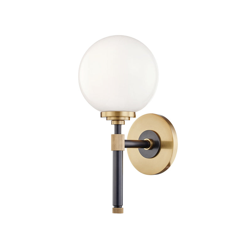 Bowery Bath and Vanity Light by Hudson Valley - 1-Light, Aged Brass/Old Bronze