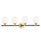 Bowery Bath and Vanity Light by Hudson Valley - 4-Light, Aged Brass/Old Bronze