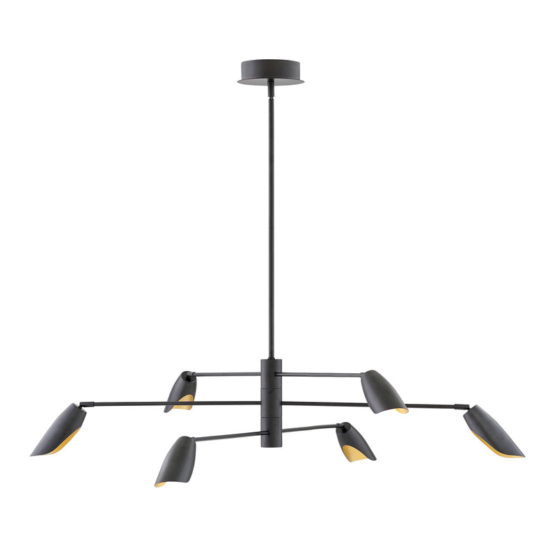 Bowery Large Adjustable Convertible Multi Tier Chandelier - Black - by Fredrick Ramond