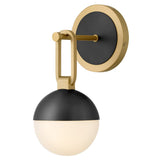 Bowie Sconce - Lacquered Brass / Black