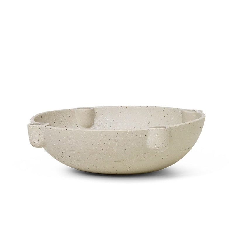 Bowl Candle Holder - Light Grey by Ferm Living