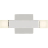 Brander Vanity Light — 11 3/8", Frosted, Chrome