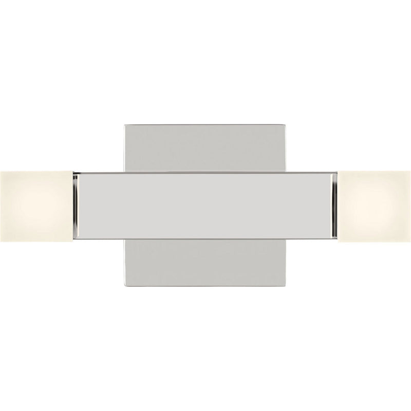 Brander Vanity Light — 11 3/8", Frosted, Chrome