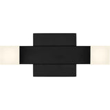 Brander Vanity Light — 11 3/8", Frosted, Midnight Black