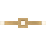 Brander Vanity Light — 20 7/8", Frosted, Satin Brass