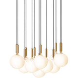 Brass/Opal Large Miira 13 Multi-Light Suspension by Nuura