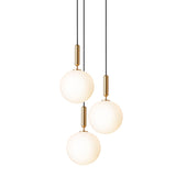Brass/Opal Large Miira 3 Multi-Light Suspension by Nuura