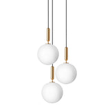 Brass/Opal Large Miira 3 Multi-Light Suspension by Nuura